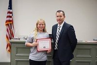 LMS Softball Player with Superintendent