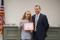 LMS Softball Player with Superintendent