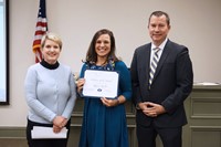 Principal, Volunteer of the Month and Superintendent