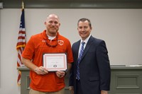 LHS assistant baseball coach with superintendent
