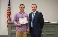 LHS baseball player with superintendent