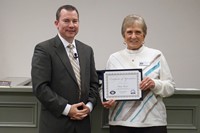 Diane Turner and Superintendent Franklin 