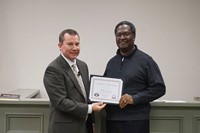 Coleman Landers and Superintendent Franklin 